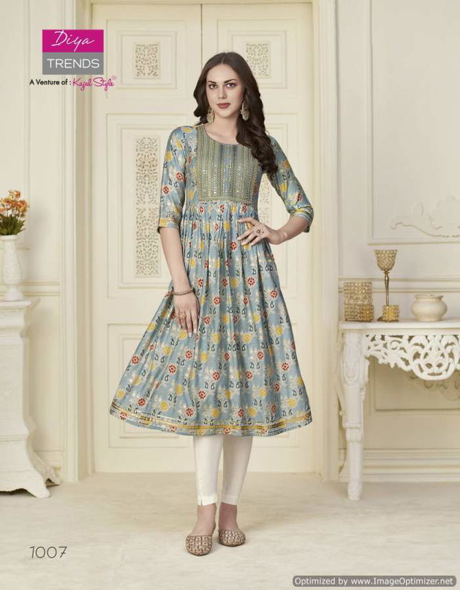 Samora 1 Embroidery Rayon Ethnic Wear Kurti With Pant Collection